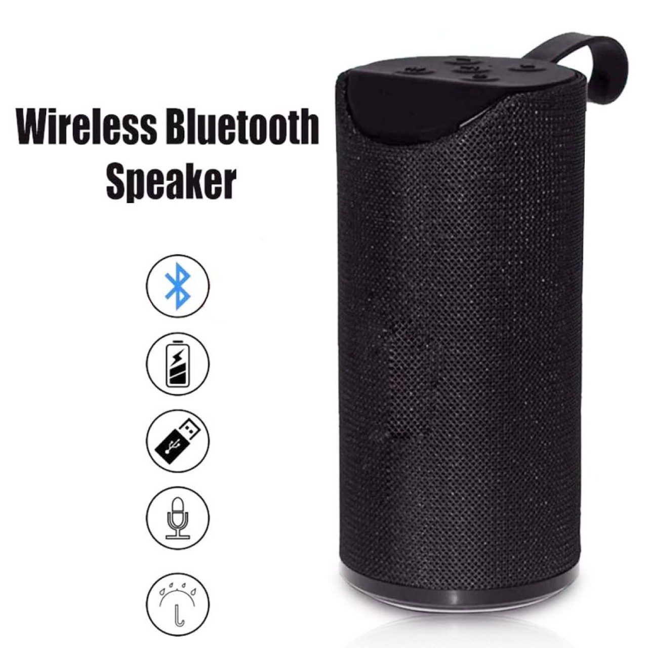 Ασύρματο Φορητό Ηχείο - Wireless Portable Bluetooth Speaker Black