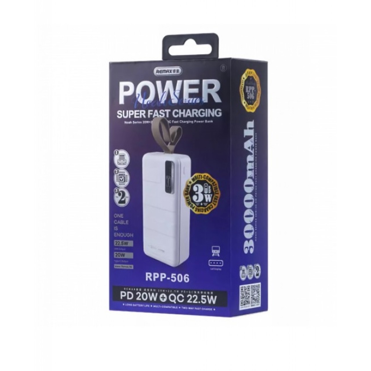 Power Bank Super Fast Charching Remax 30.000 mAh White