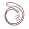 Λουράκι Λαιμού Κινητού Στρας με Μεταλλικό Δαχτυλίδι Ροζ - Pink Mobile Strass Necklace