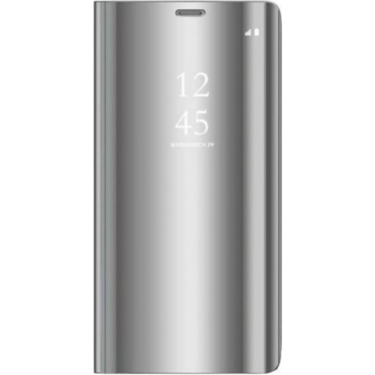 Θήκη Προστασίας Τύπου Book Samsung Galaxy S10 Lite - A91 - Flip Case Clear View - Silver