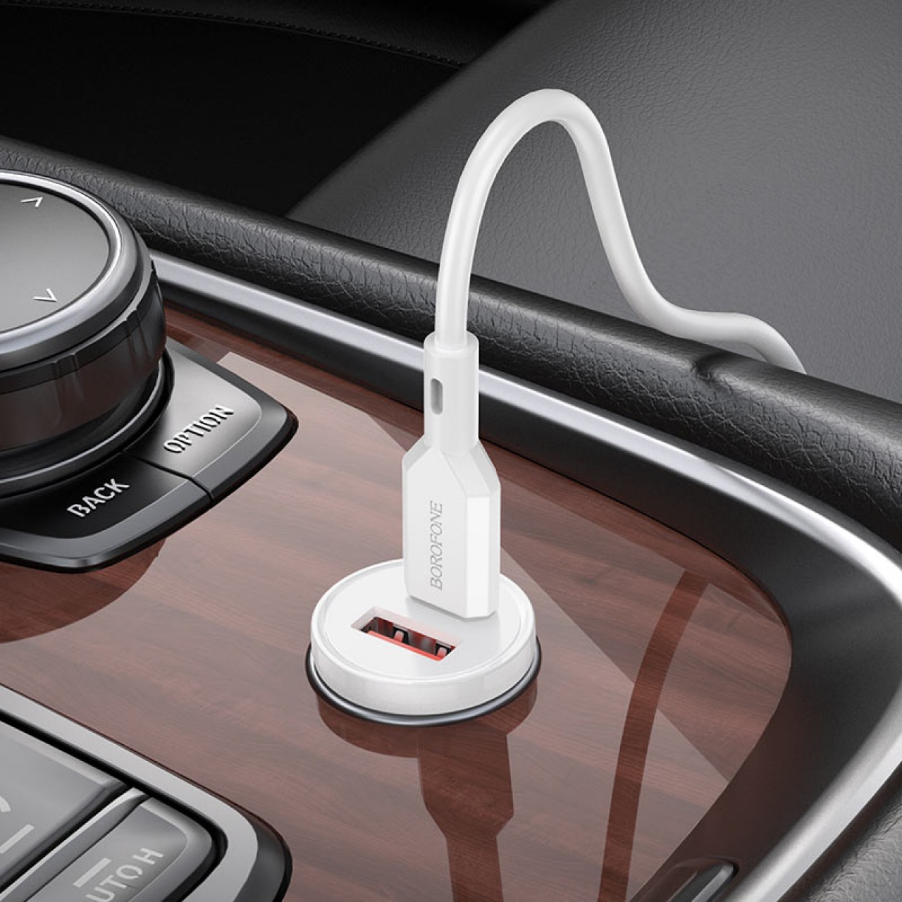 Φορτιστής Αυτοκινήτου με Καλώδιο Type-C to iPhone Dual Mini Car Charger White