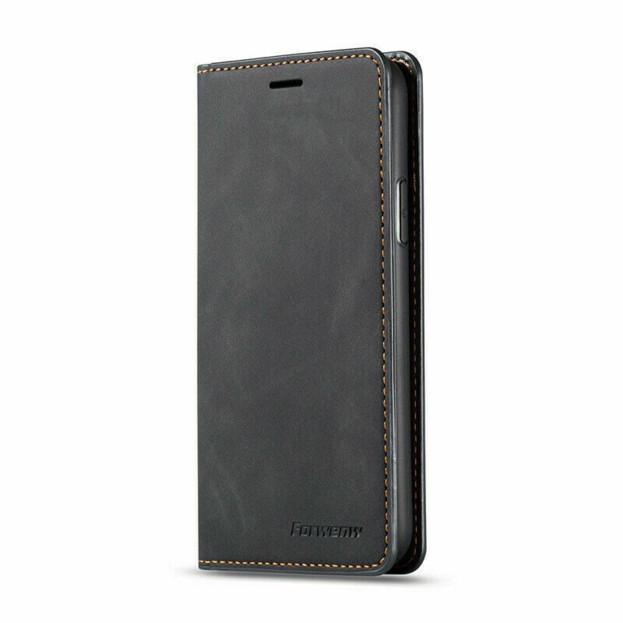Δερματίνη Θήκη Προστασίας  Τύπου Πορτοφόλι για  Redmi Note 9 Μαύρη -Forwenw