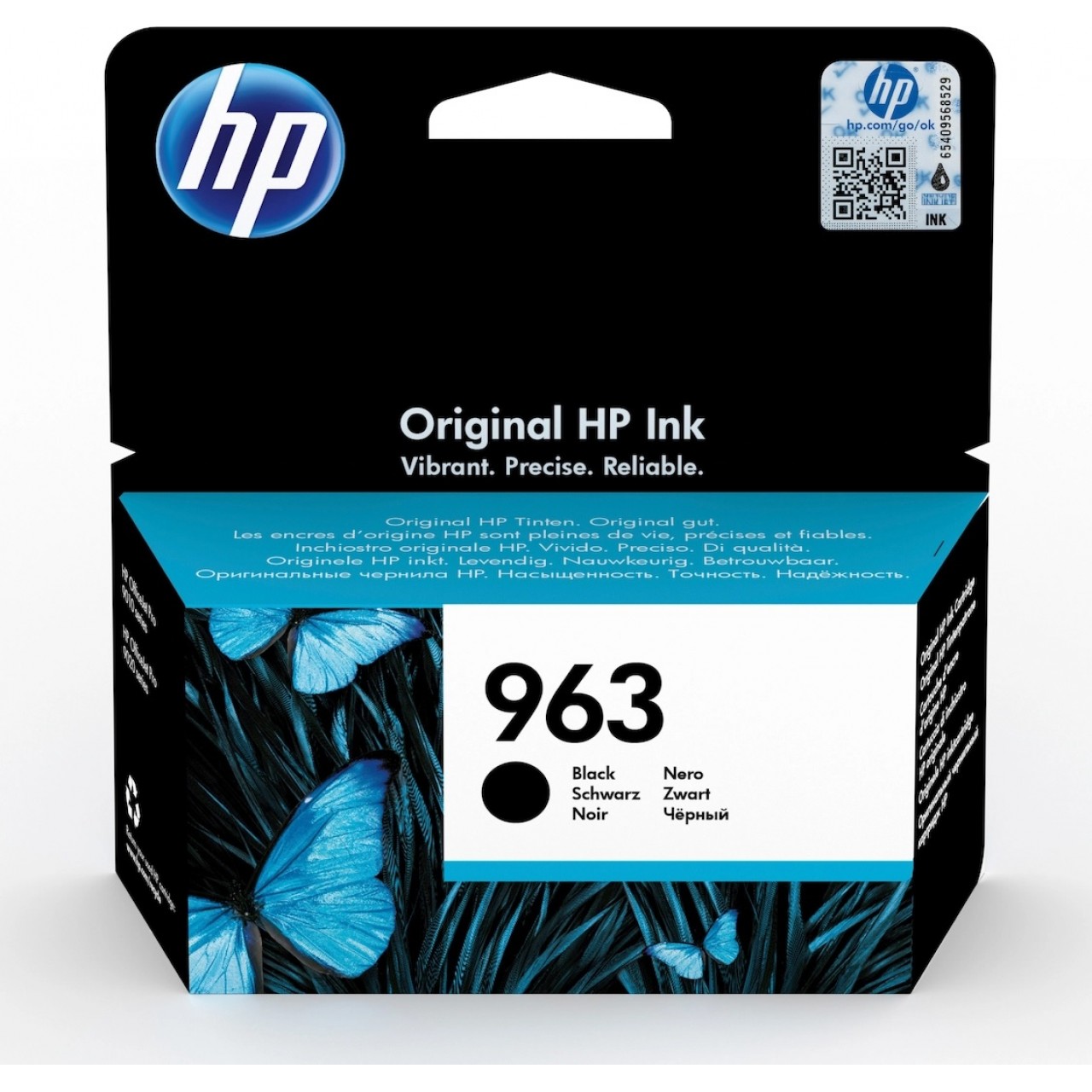 HP 963 Black Original - Γνήσιο Μελάνι Μαύρο Hewlett-Packard