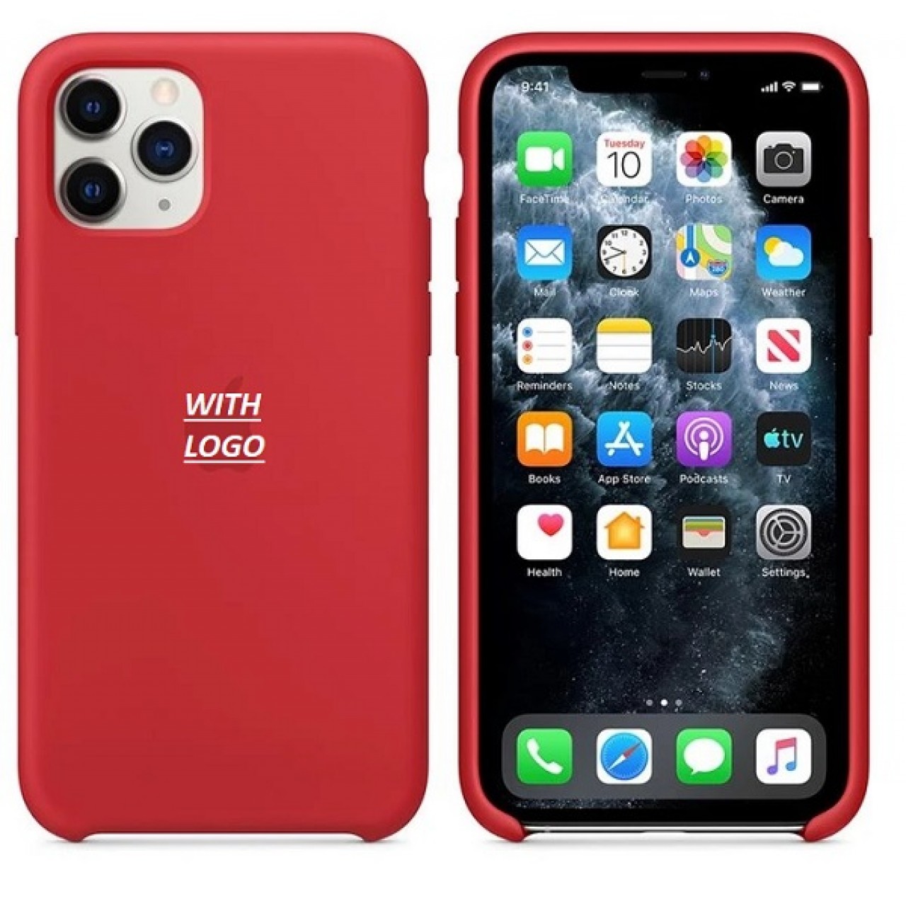 iPhone 11 Pro Θήκη Σιλικόνης - Back Silicone Case Red