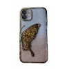 iPhone 11 Glitter Case Butterfly - Θήκη Σιλικόνης με Προστασία Κάμερας Gold