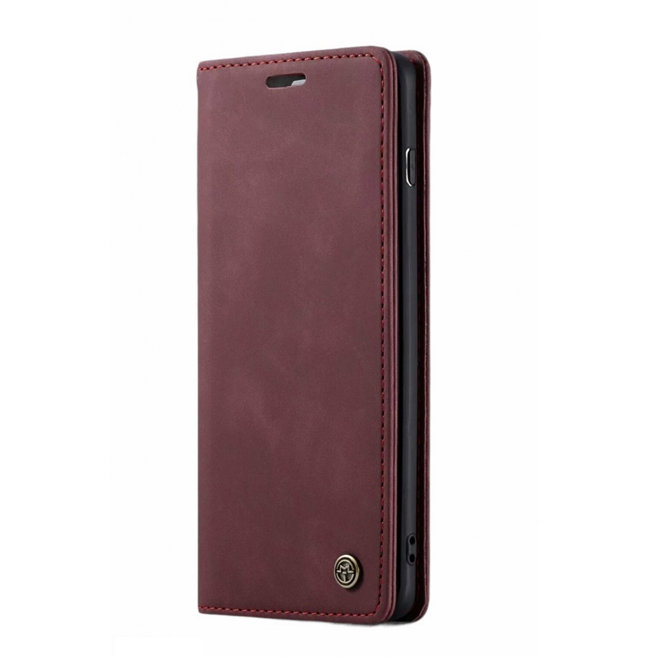 Μαγνητική Θήκη Κινητού Πορτοφόλι iPhone 13 Mini Μπορντώ - Luxury Leather Wallet - CaseMe