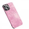 Θήκη με Προστασία Κάμερας Shockproof Lampskin Leather BackCase iPhone 13 Pro - Pink