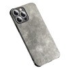Θήκη με Προστασία Κάμερας Shockproof Lampskin Leather BackCase iPhone 13 Pro - Grey