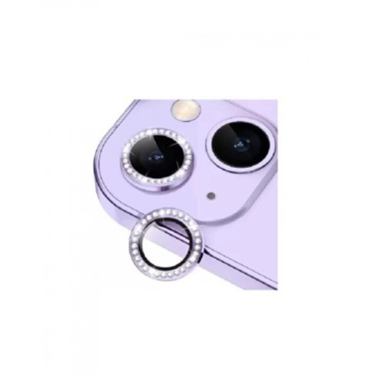 iPhone 14 Plus Προστασία Κάμερας Μωβ Strass - Camera Protector Ring Purple