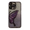 iPhone 14 Pro Max Glitter Case Butterfly - Θήκη Σιλικόνης με Προστασία Κάμερας Purple