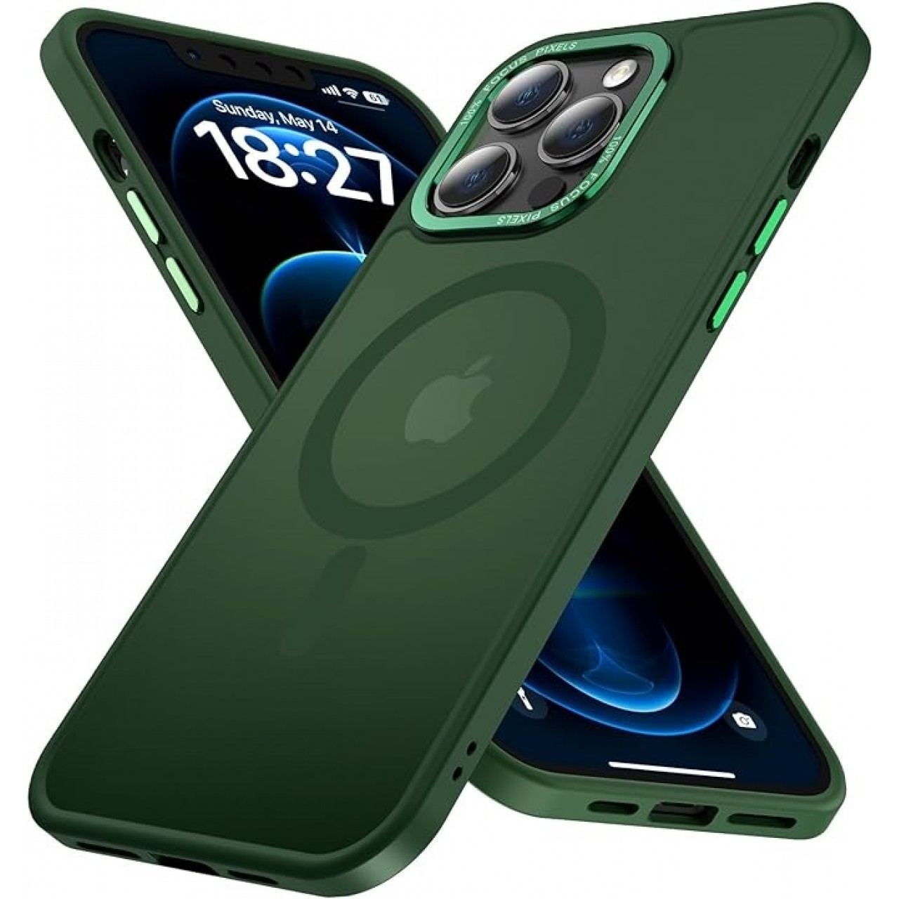 iPhone 14 Pro Max Θήκη Σιλικόνης - Mobile Silicone Back Case Magsafe Green