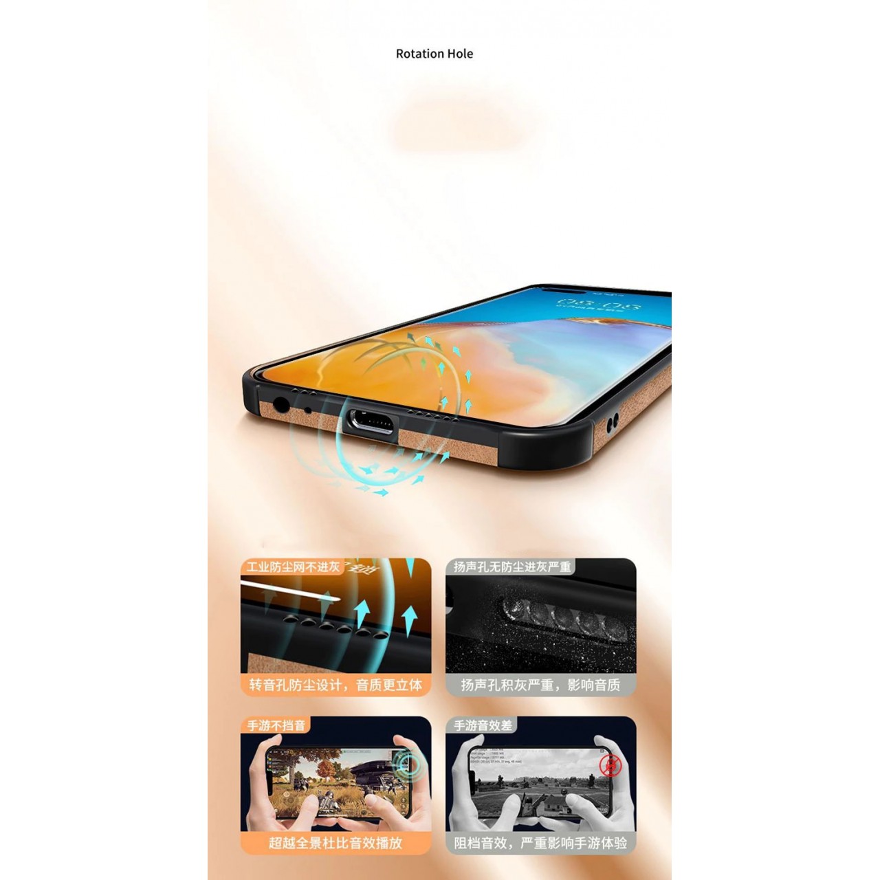 iPhone 14 Pro Θήκη Προστασίας Κινητού - Mobile Back Case Leather Lampskin Shockproof Plum