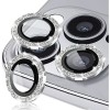 Προστασία Κάμερας Ασημί Strass iPhone 14 Pro - Camera Protector Ring Strass Silver