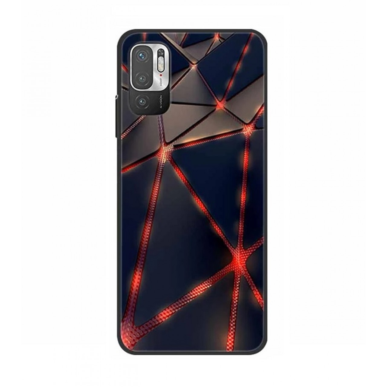 Θήκη Σιλικόνης 3D iPhone 14 - Back Silicone Case Black - Red