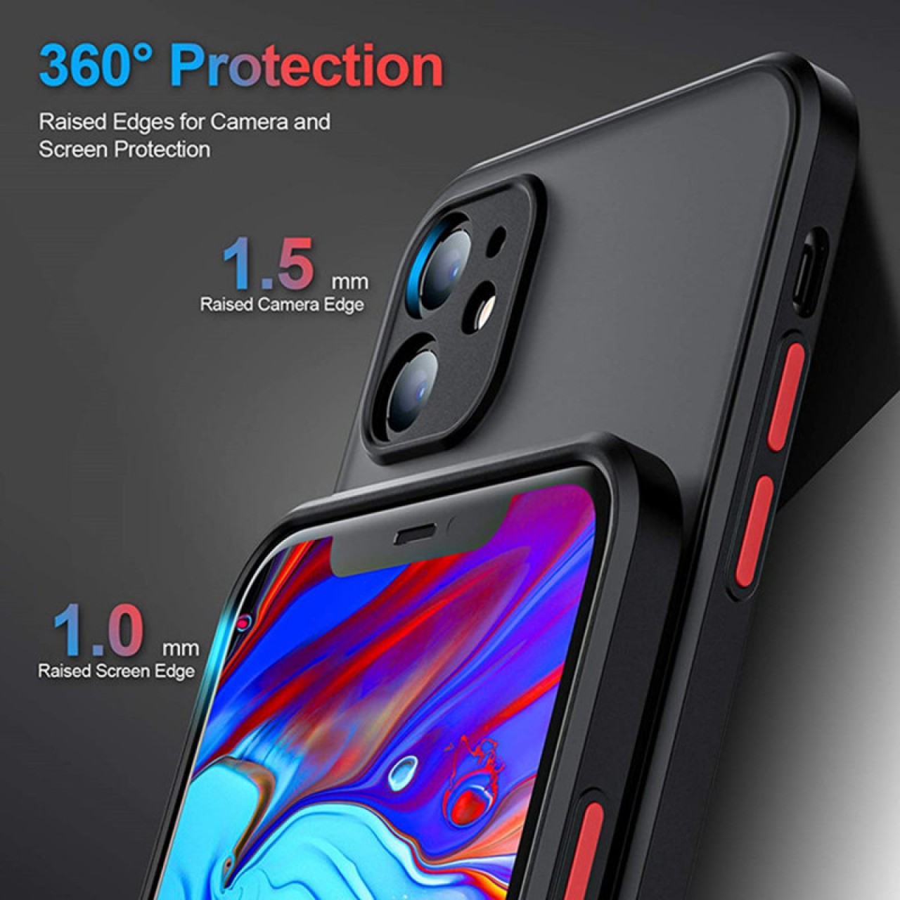 iPhone 15 Pro Θήκη Κινητού Armor MagSafe με Προστασία Κάμερας - Silicone Back Case Matte Black