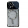 iphone 15 Pro MagSafe Θήκη με Προστασία Κάμερας - Silicone Case Camera Lens Protection Silver