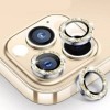 iPhone 15 Pro Max Προστασία Κάμερας Χρυσαφί Στρας - Camera Protector Ring Strass Gold