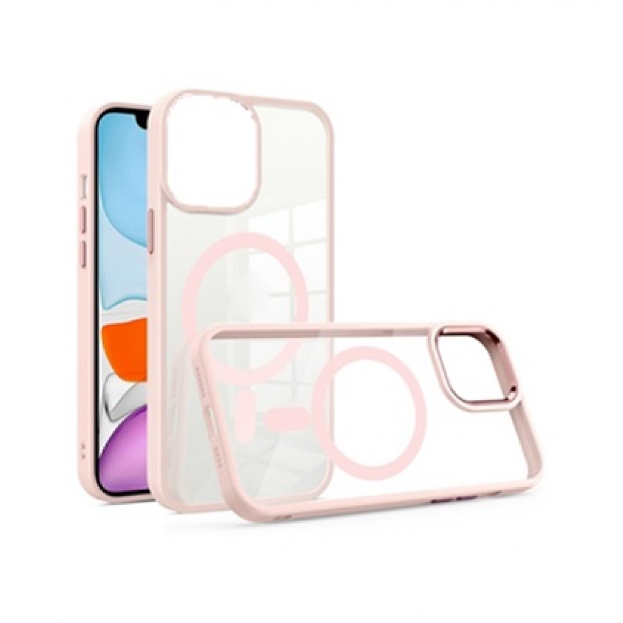 iPhone 15 Pro Max Θήκη Κινητού MagSafe - Back Case Pink Frame