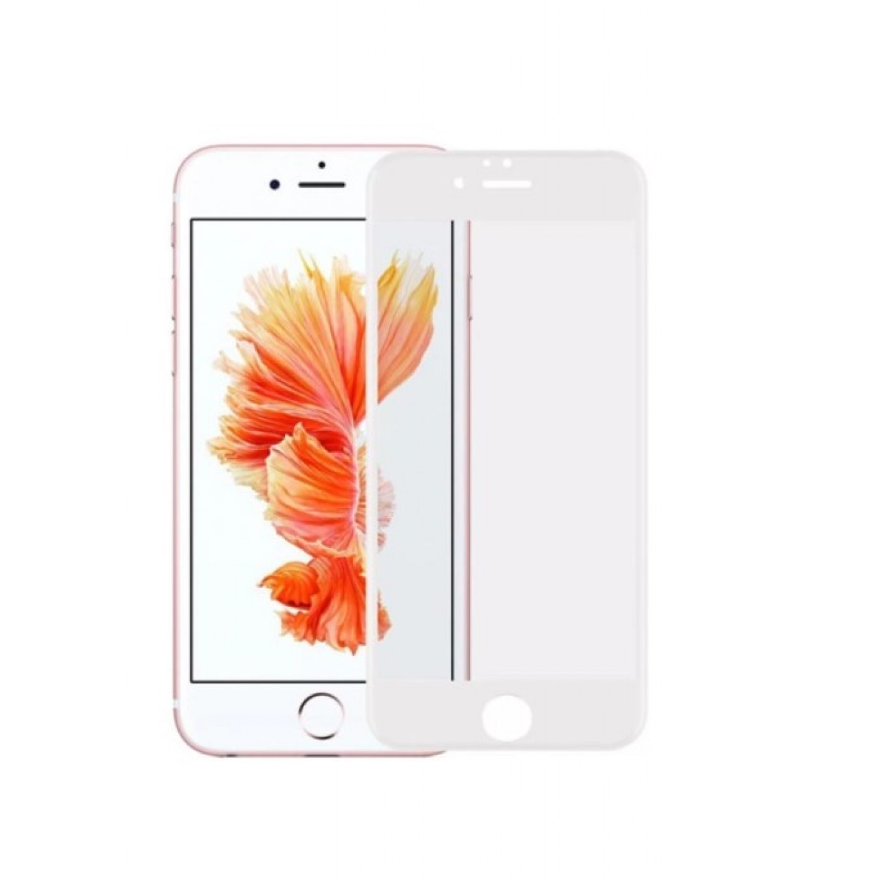 iPhone 6 - 6S Tempered Glass Full Protection - Πλήρη Προστασία Οθόνης White Frame