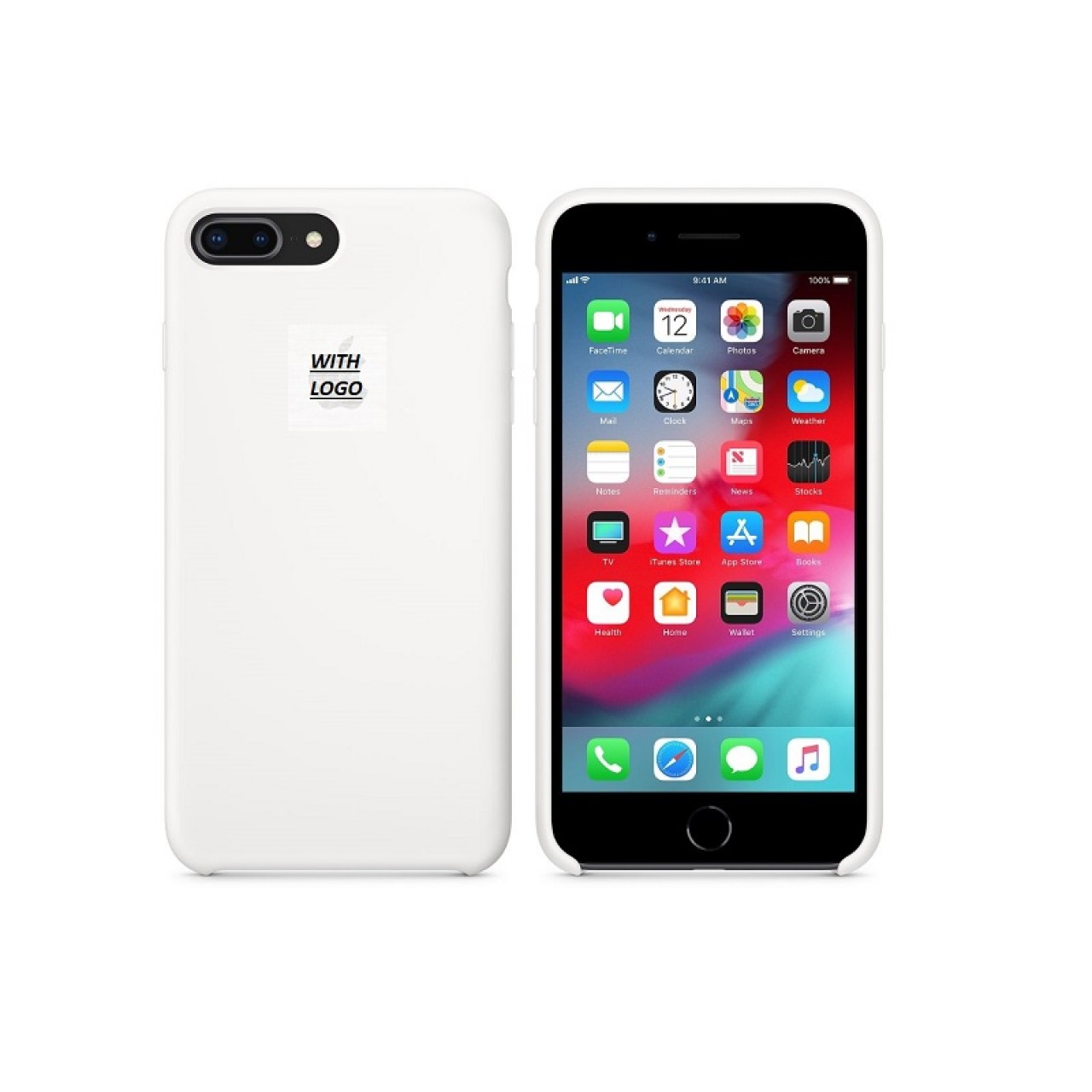 iPhone 7 Plus - 8 Plus Θήκη Σιλικόνης - Back Case Silicone White