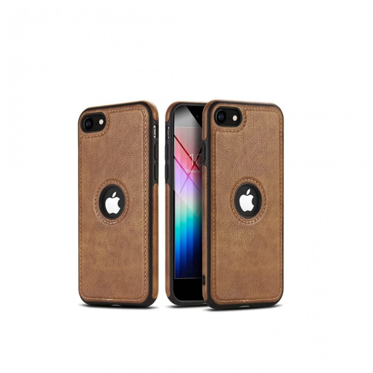 iPhone 7 Plus - 8 PLus Θήκη Κινητού από Οικολογικό Δέρμα - Back Leather Case Brown