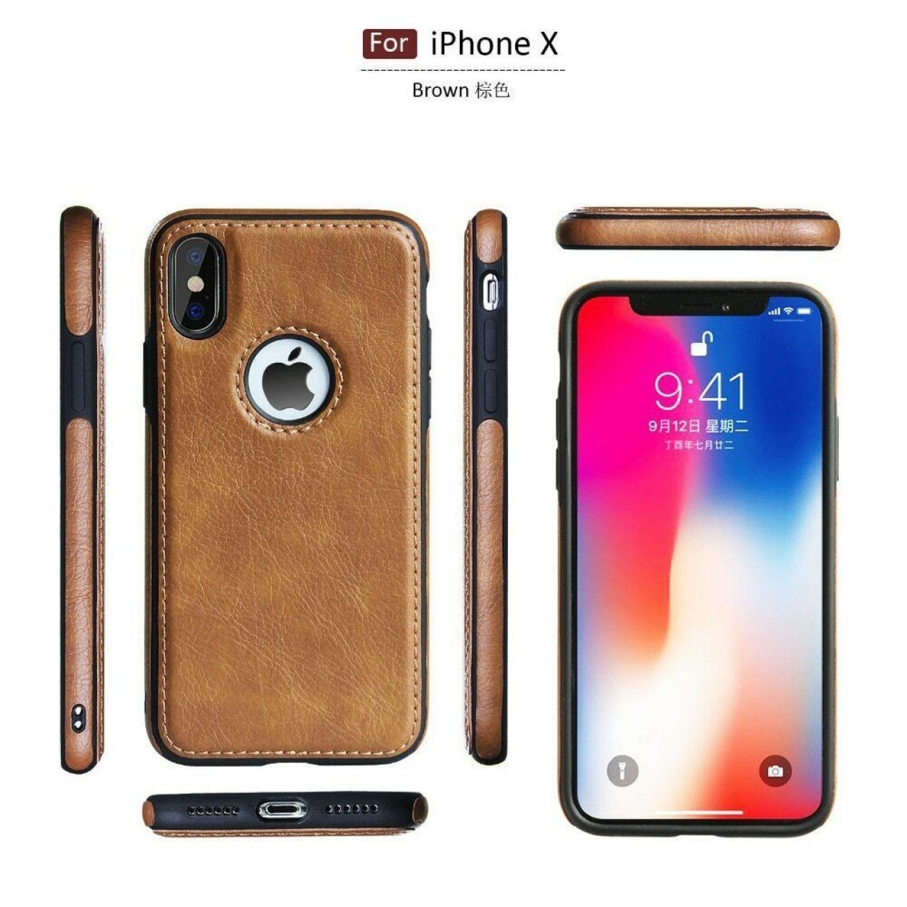 iPhone 7 - 8 - SE 2020 Θήκη Κινητού από Οικολογικό Δέρμα - Back Leather Case Brown