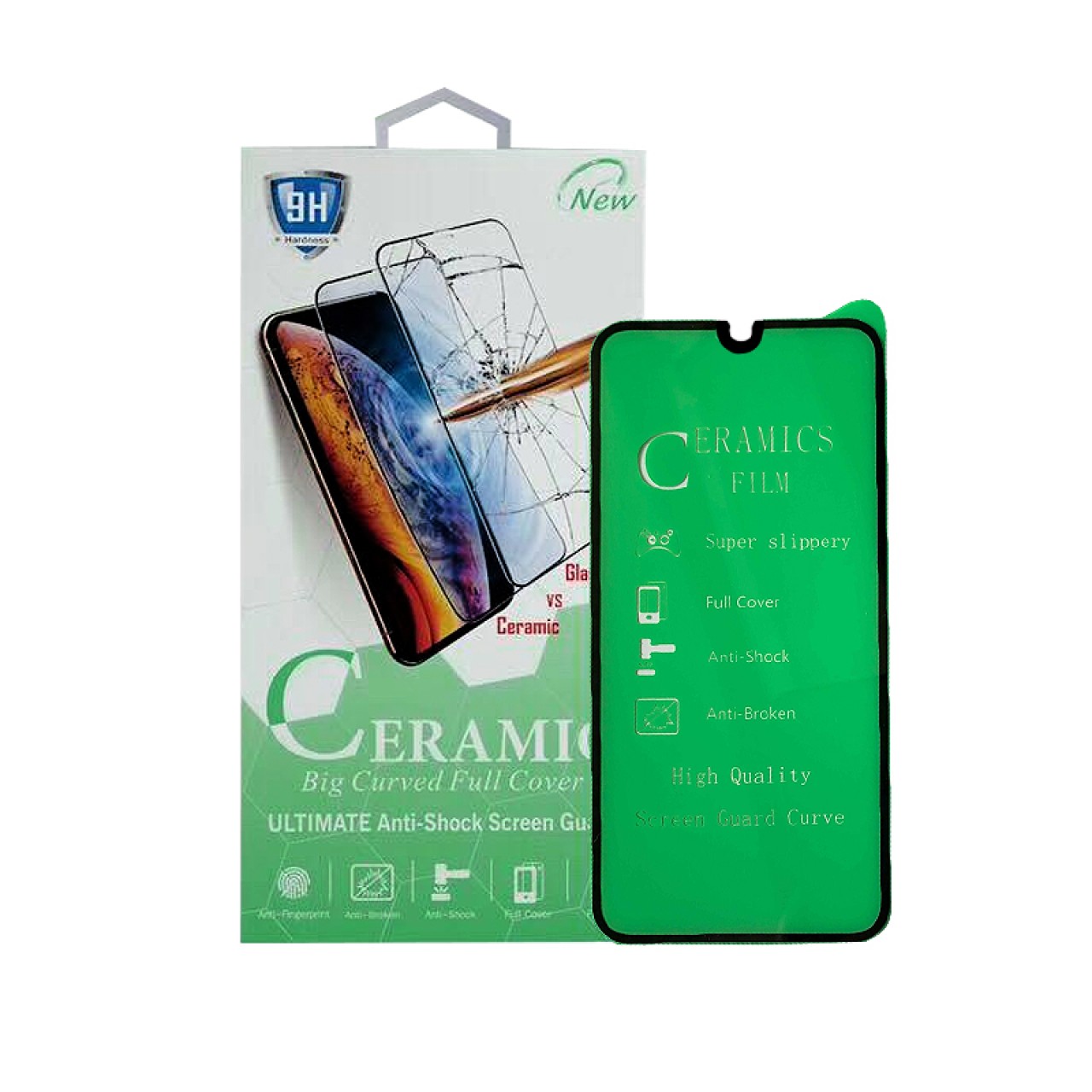 Ceramic Μεμβράνη Προστασίας Full Cover για iPhone X / XS (Μαύρο)