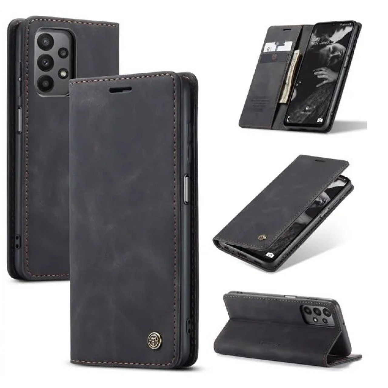iPhone X - XS Θήκη Κινητού Μαγνητική Μαύρη - Phone Case Leather Book CaseMe Black