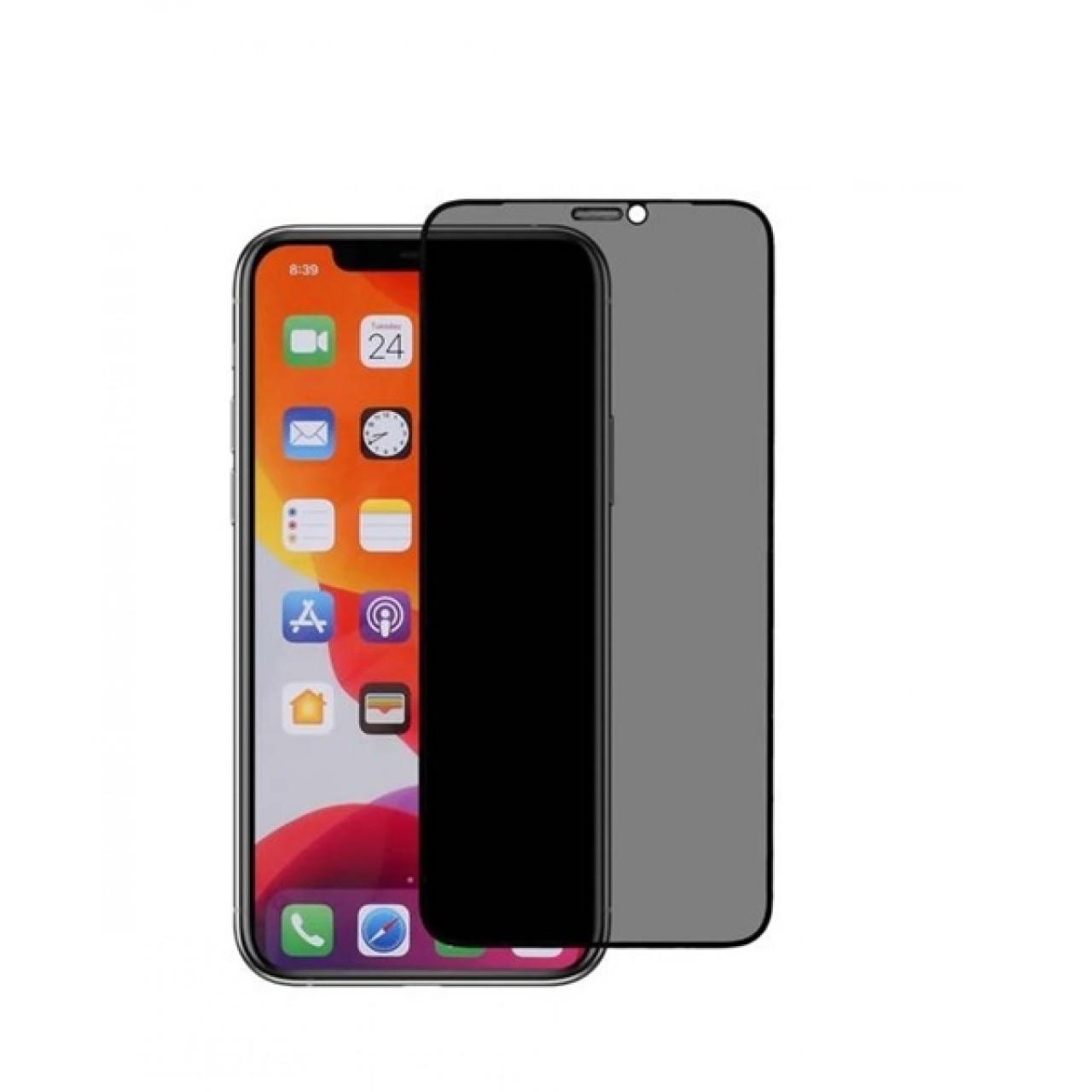 iPhone X - XS Privacy Tempered Glass Full Face - Απόρρητο Προστατευτικό Οθόνης Φιμέ