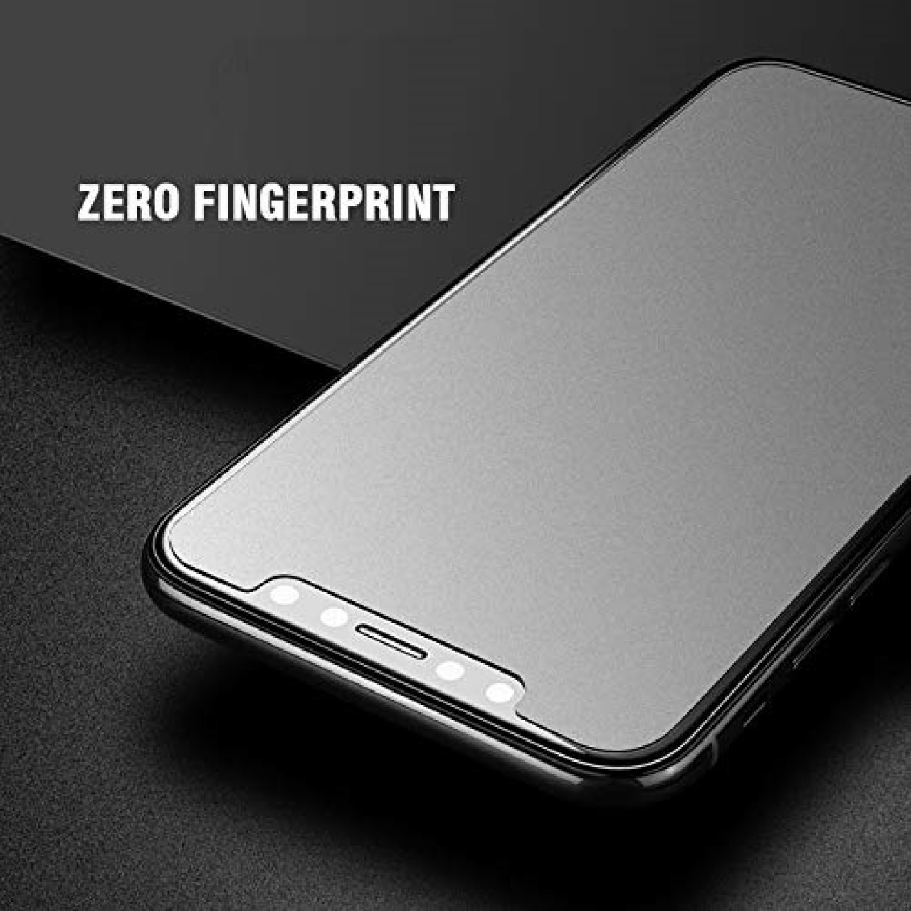 iPhone XS Max Tempered Glass Full Protection Matte Anti-Finger - Ματ Τζάμι Πλήρους Προστασίας Οθόνης Κινητού