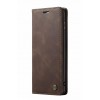 Θήκη Προστασίας Δερμάτινη Τύπου Wallet iPhone XS Max - Luxury Leather Flip Case Caseme - Brown