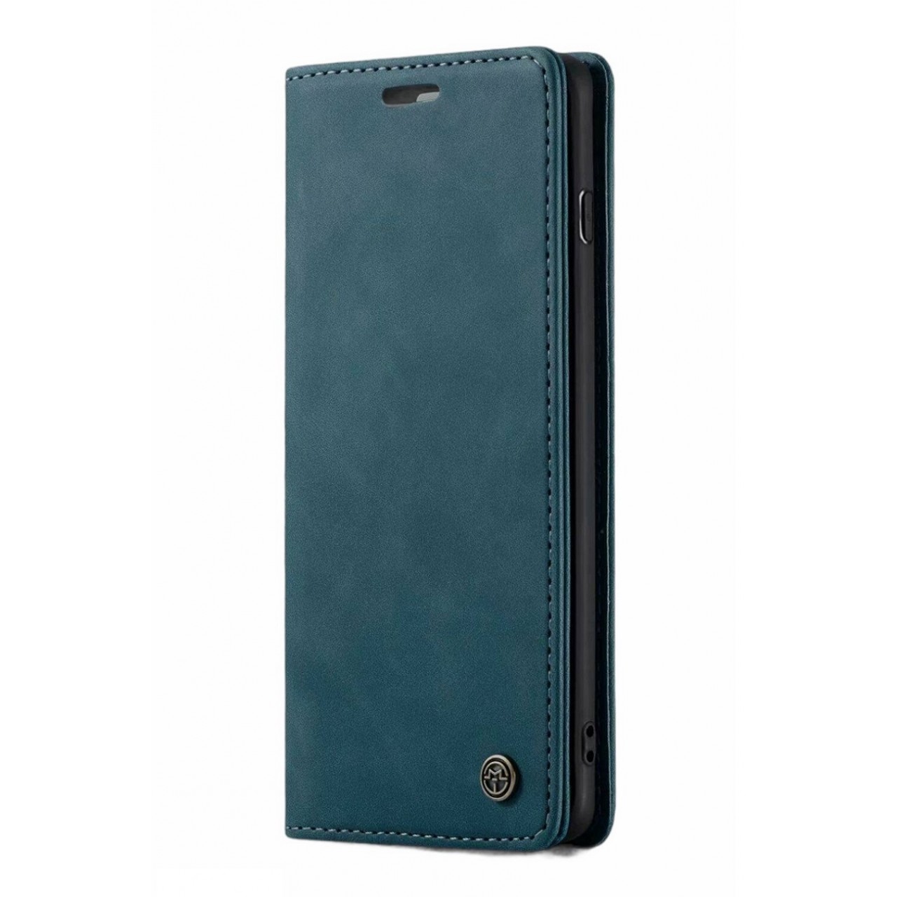 Θήκη Προστασίας Δερμάτινη Τύπου Wallet iPhone XS Max - Luxury Leather Flip Case Caseme - Petrol