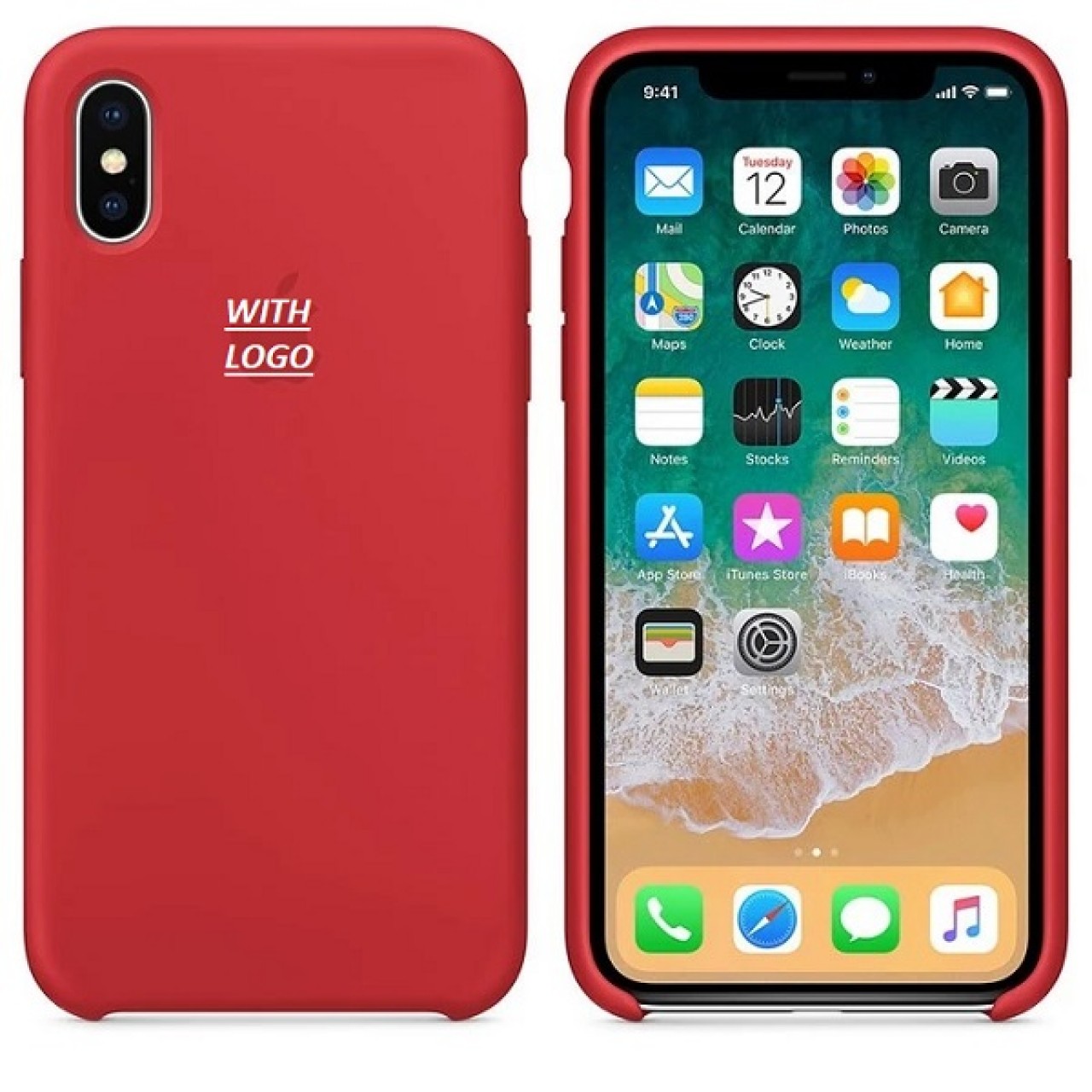 Θήκη Προστασίας Σιλικόνης iPhone XS Max - Back Cover Silicone Case - Red