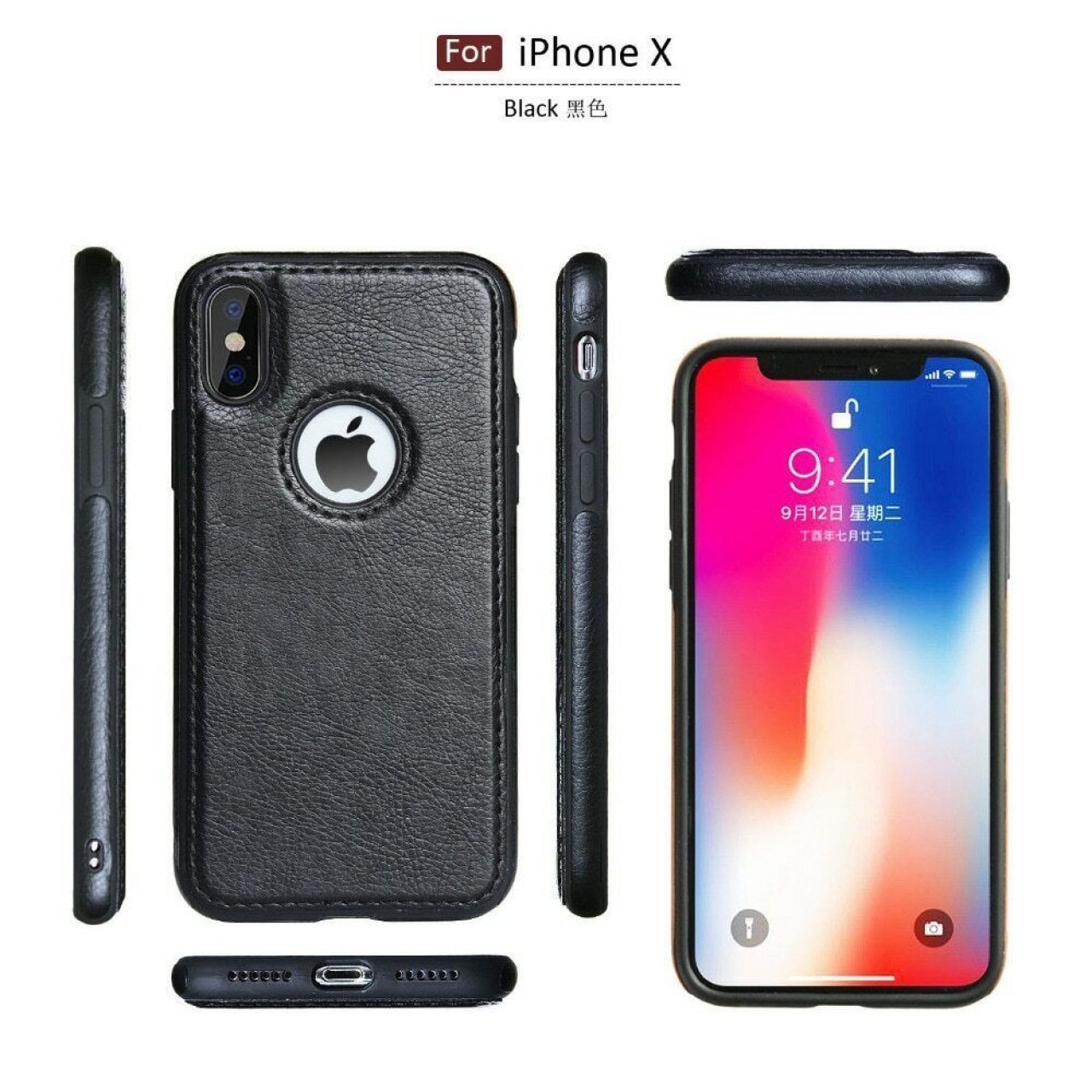 iPhone XS Max Θήκη Κινητού από Οικολογικό Δέρμα - Back Leather Case Black