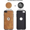 iPhone XR Θήκη Κινητού από Οικολογικό Δέρμα - Back Leather Case Brown