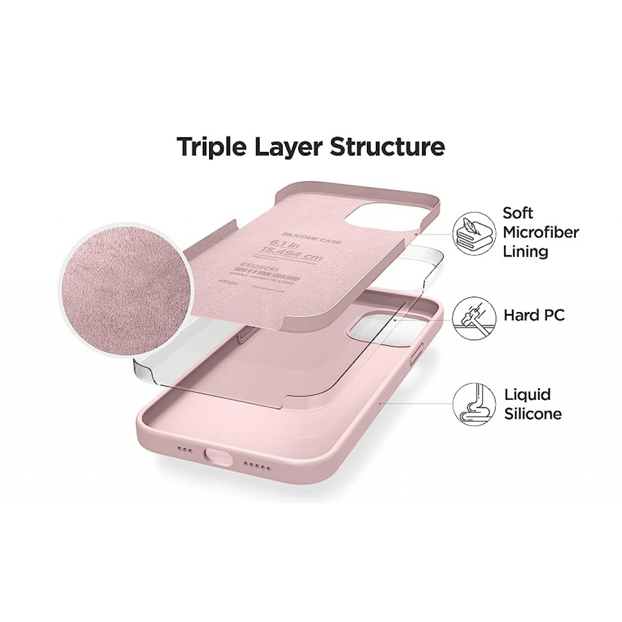 iPhone 12 Pro Max Θήκη Σιλικόνης - Back Case Silicone Pink Sand