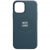 Δερμάτινη MagSafe Animation iPhone 12 Blue - Luxuri Leather Case
