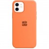 Θήκη Σιλικόνης iPhone 12 - Back Case Silicone Πορτοκαλί
