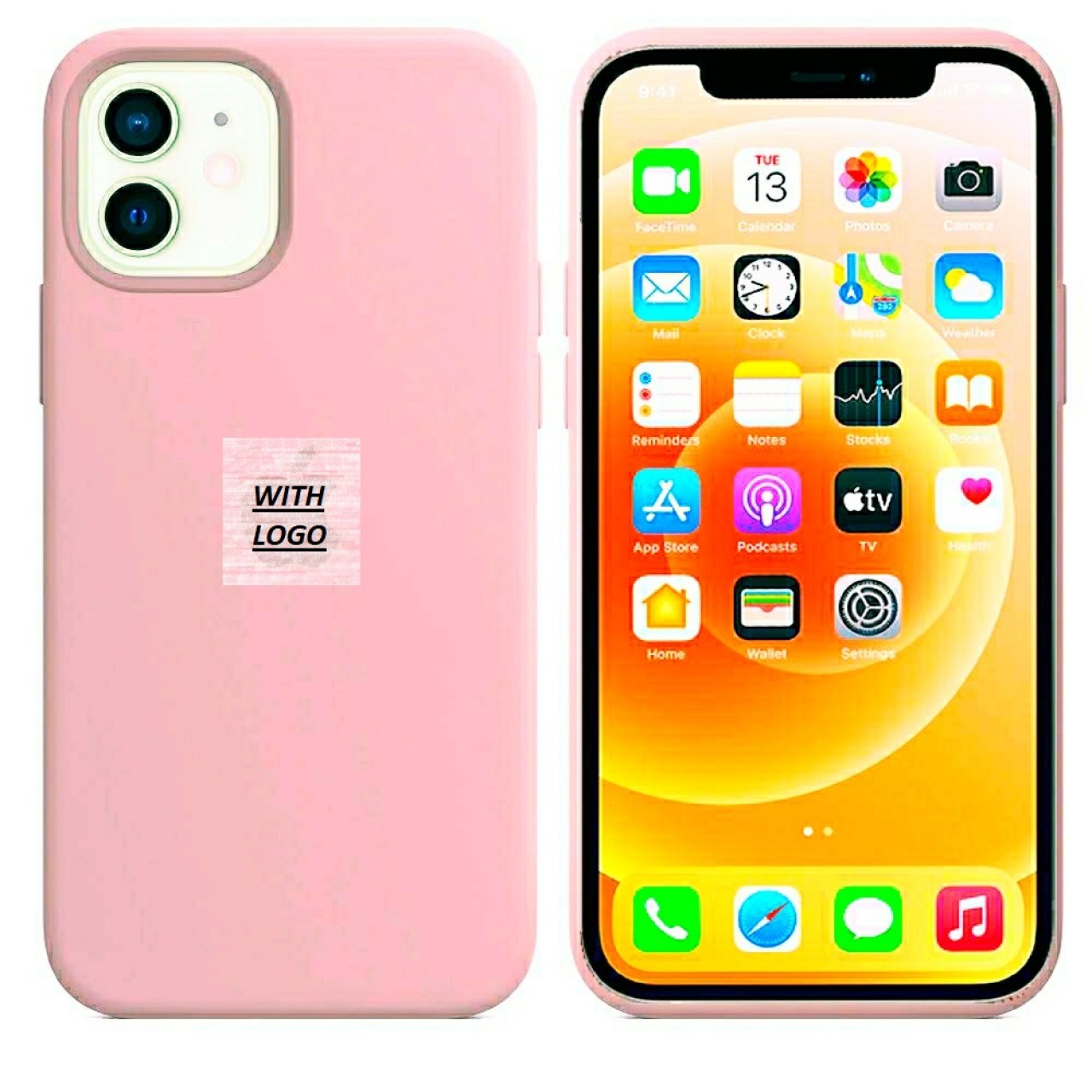 Θήκη Σιλικόνης iPhone 12 - Back Case Silicone Ροζ
