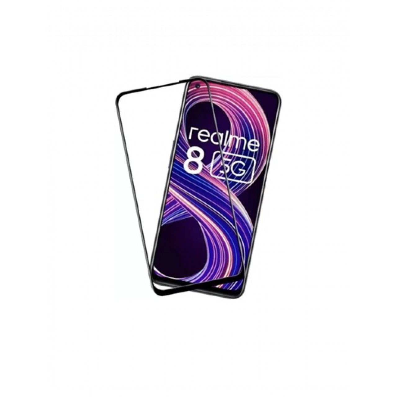 Realme 8 5G Full Screen Protection - Τζάμι Πλήρους Προστασίας Οθόνης