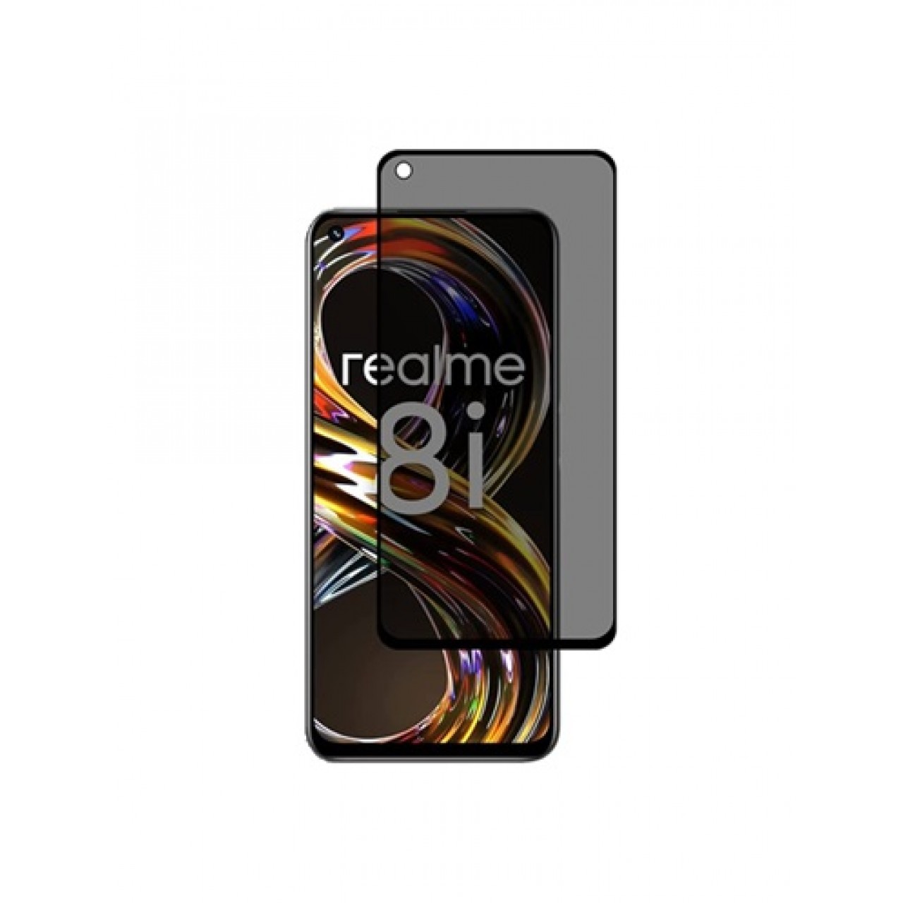 Realme 8i Privacy Full Screen Protector Glass Anti-Spy - Απόρρητη Προστασία Οθόνης Φιμέ
