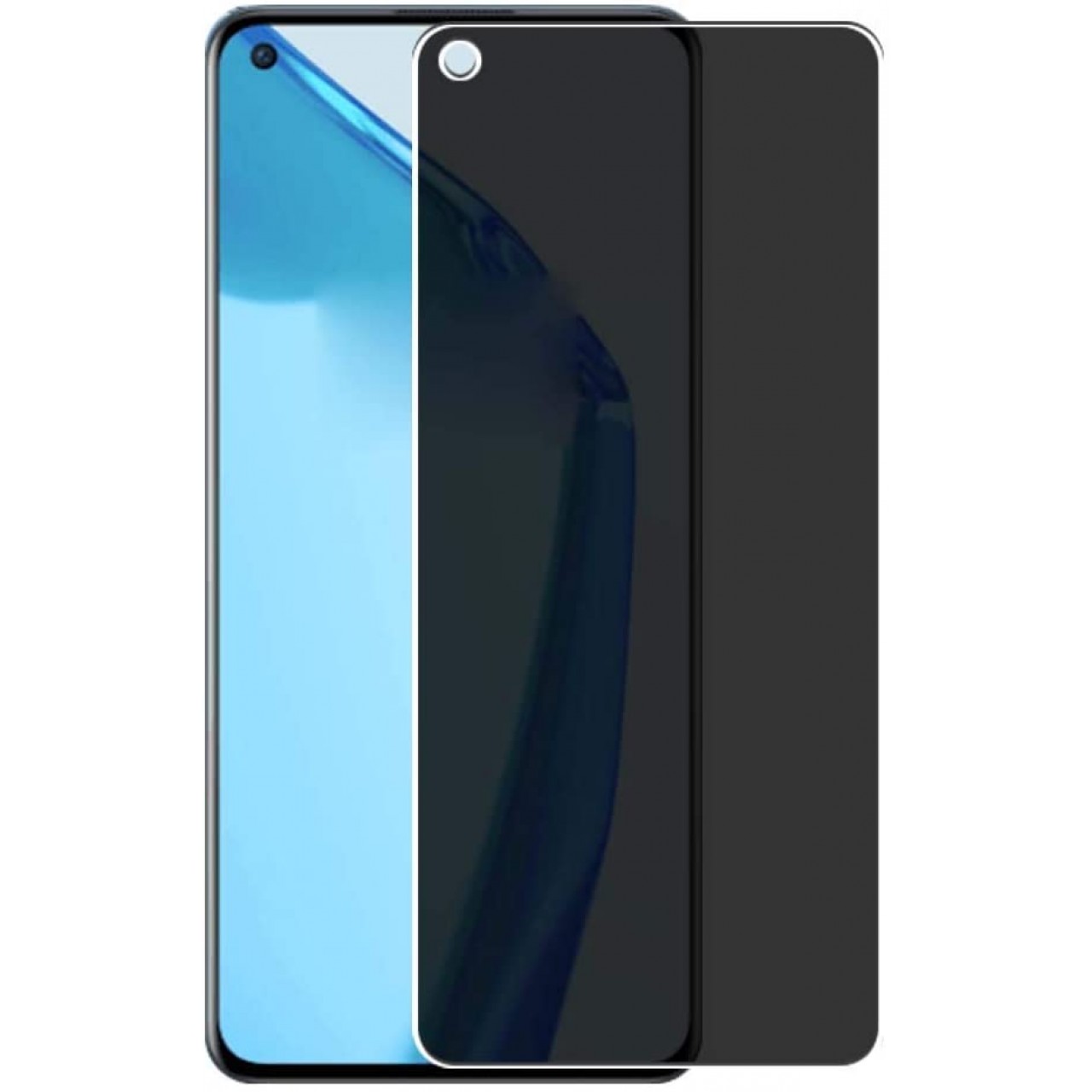 Realme 9i Privacy Full Tempered Glass - Απόρρητο Προστατευτικό Τζάμι Οθόνης Φιμέ