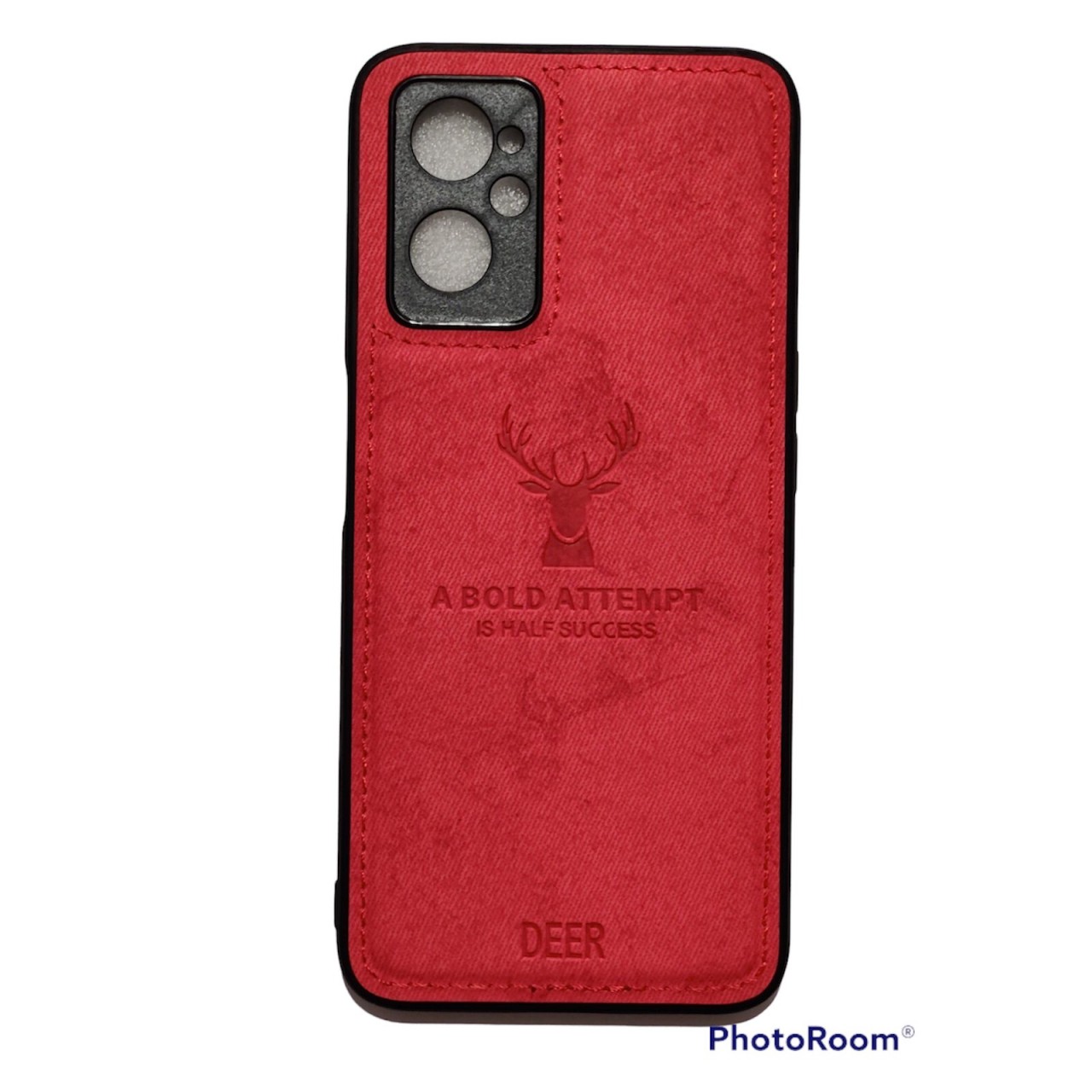 Θήκη Προστασίας με Προστασία Κάμερας Realme 9i - Deer Cloth Back Case with Camera Protection - Red