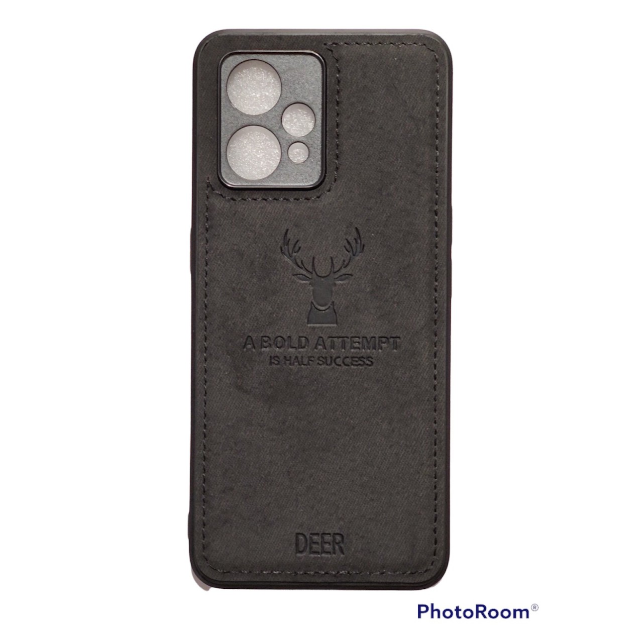 Θήκη Προστασίας με Προστατευτικό Κάμερας Realme 9 Pro - Deer Cloth Back Case with Camera Protection - Black