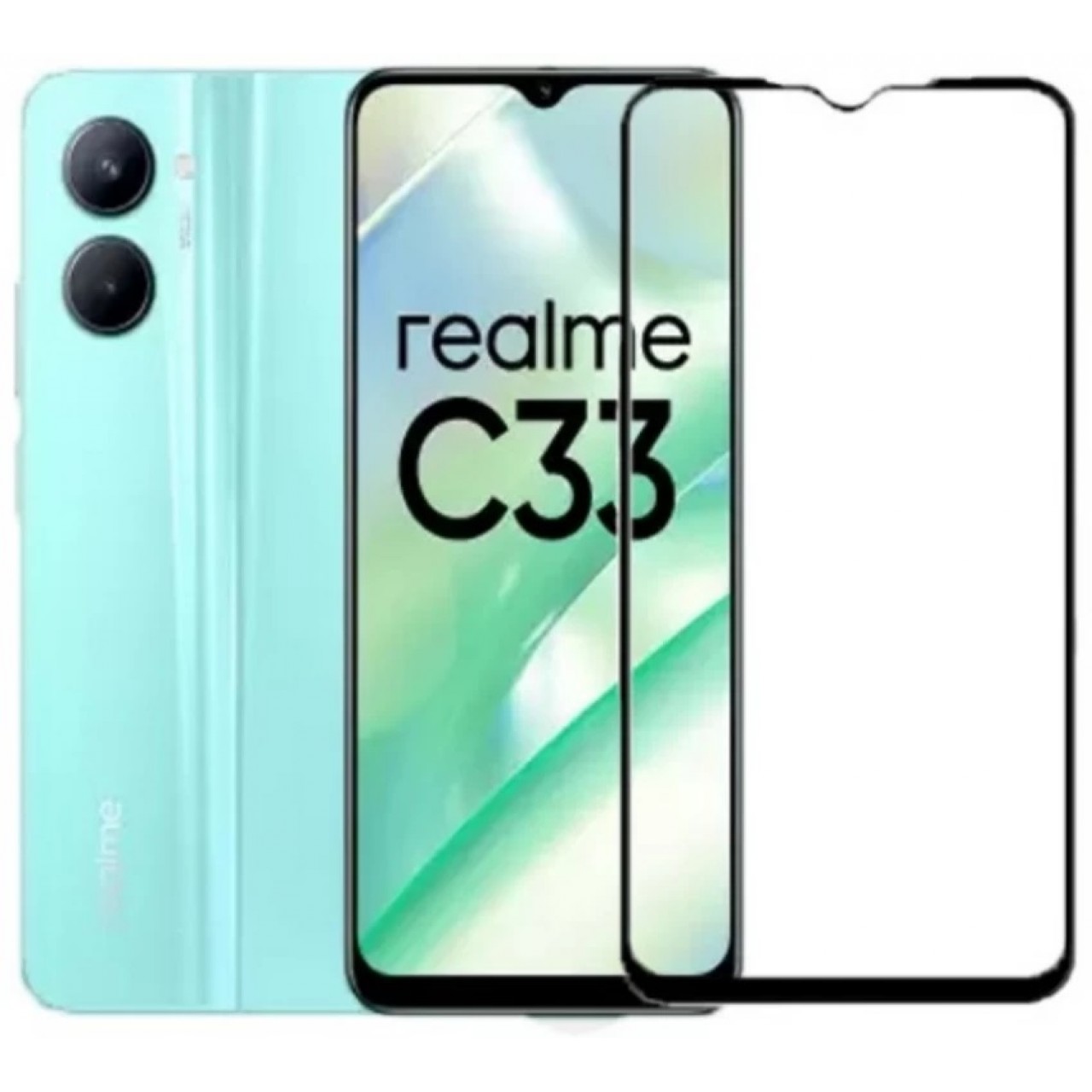 Realme C33 Tempered Glass Full Protection Matte Anti-Finger - Ματ Τζάμι Πλήρους Προστασίας Οθόνης Κινητού