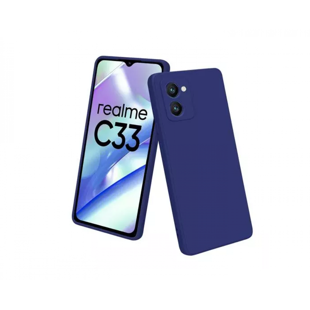 Realme C33 Θήκη Σιλικόνης - Back Case Silicone Blue