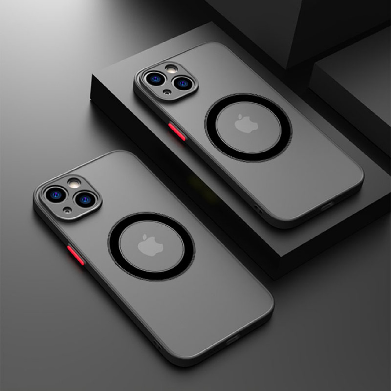 iPhone 13 Θήκη Κινητού Armor MagSafe με Προστασία Κάμερας - Silicone Back Case Matte Black