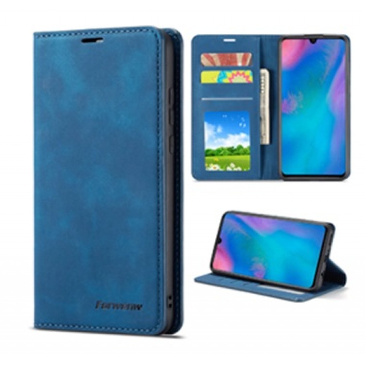 Samsung Galaxy A02s - A03s Θήκη Κινητού Μαγνητική - Mobile Case Leather Book Forwenw Blue