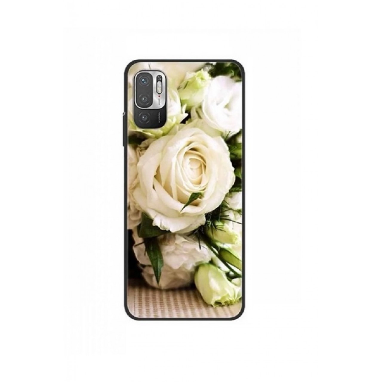 Samsung Galaxy A12 Θήκη Προστασίας 3D - Back Silicone Case White Roses