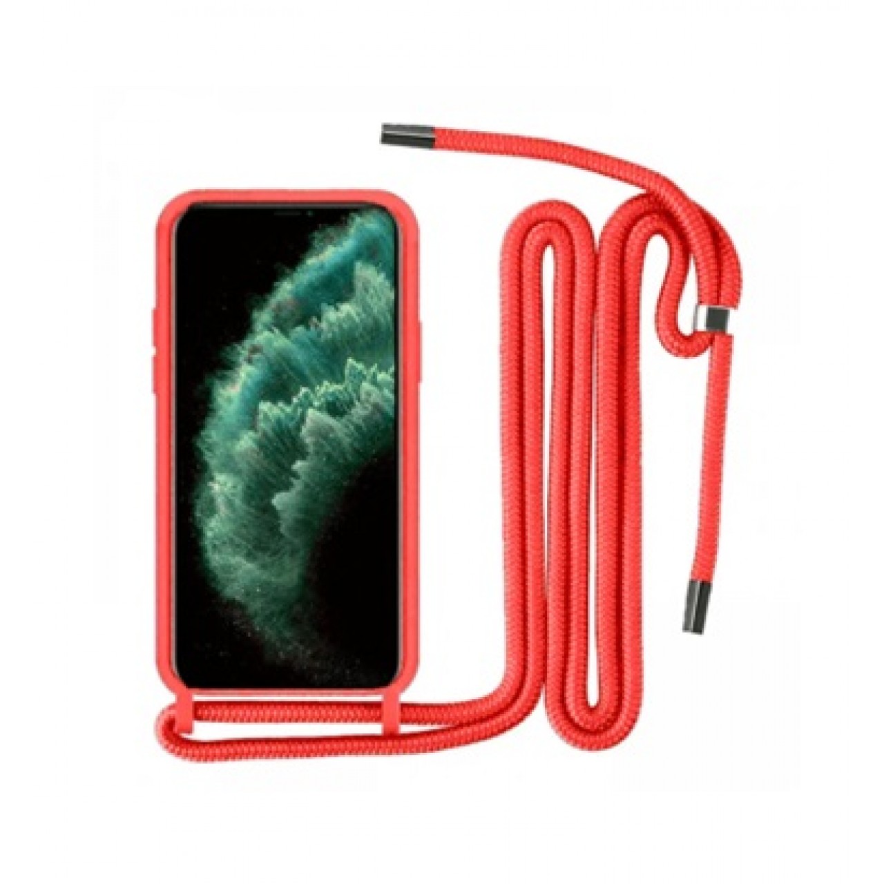 Samsung Galaxy A14 Θήκη με Κορδόνι - Back Case Silicone Red